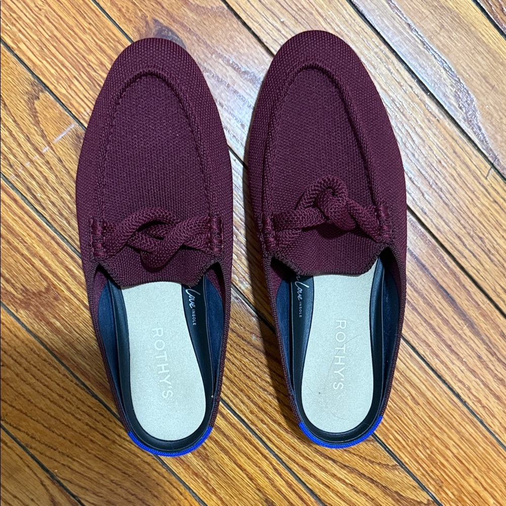 Rothy's Women's Maroon Knit Knot Mules